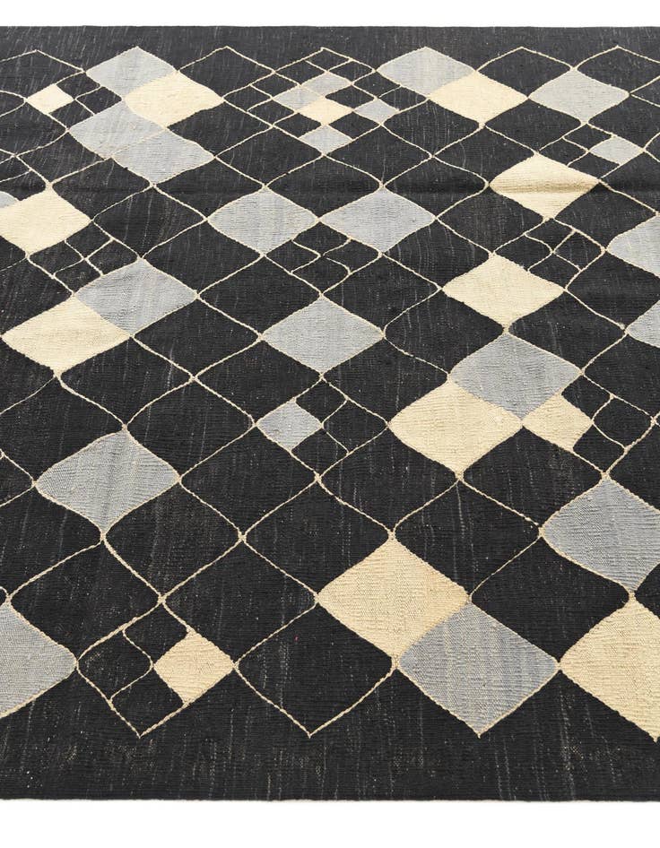 Detail image of  5' 7 x 7' 9  Hand Woven Kilim Modern Wool Rug