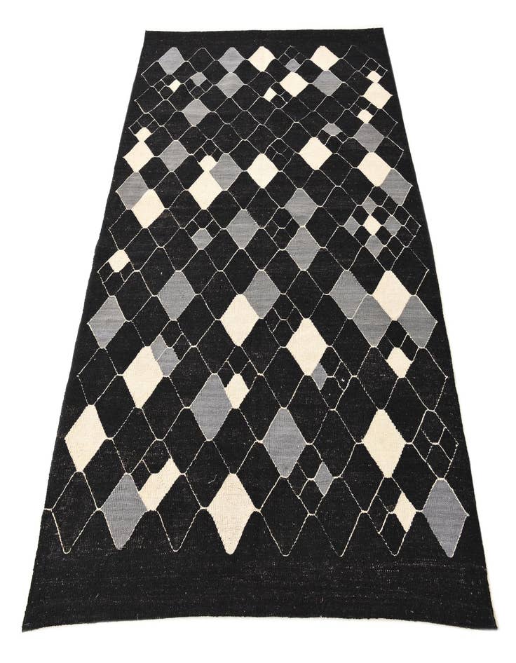 Detail image of  5' x 6' 5  Hand Woven Kilim Modern Wool Rug