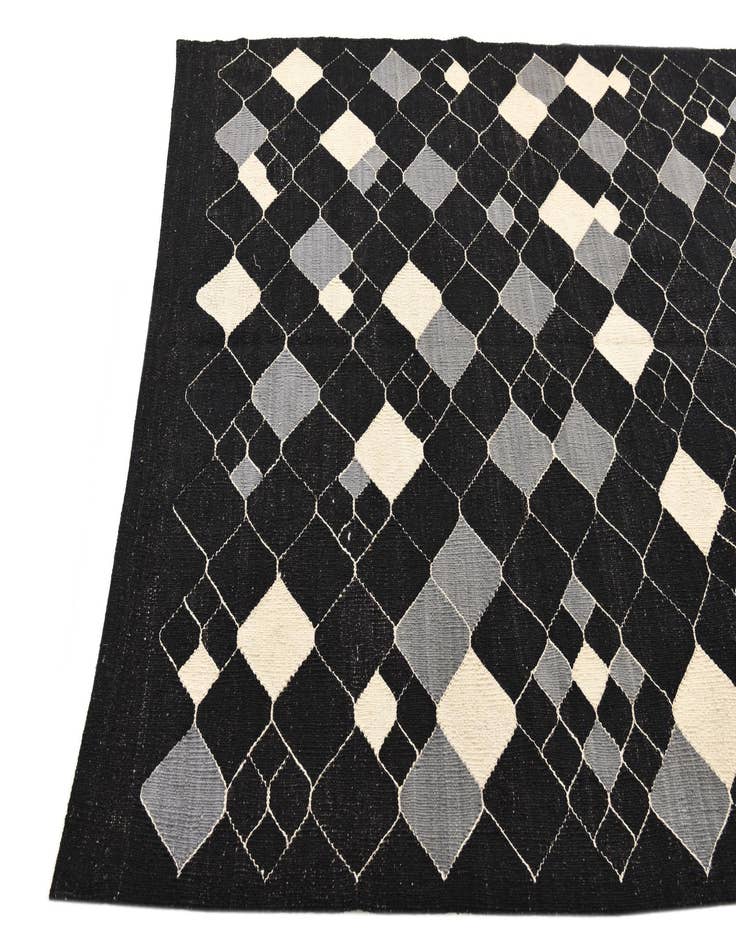Detail image of  5' x 6' 5  Hand Woven Kilim Modern Wool Rug