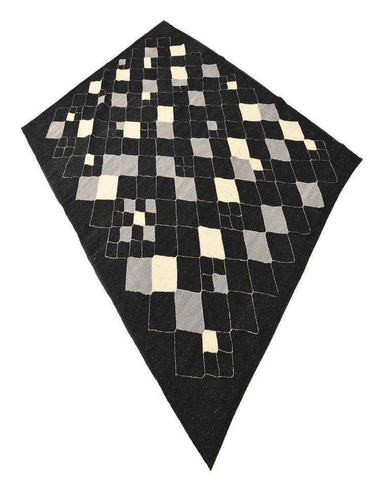 Detail image of  6' 1 x 7' 9  Hand Woven Kilim Modern Wool Rug