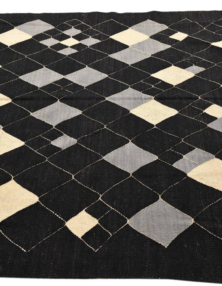 Detail image of  6' 1 x 7' 9  Hand Woven Kilim Modern Wool Rug