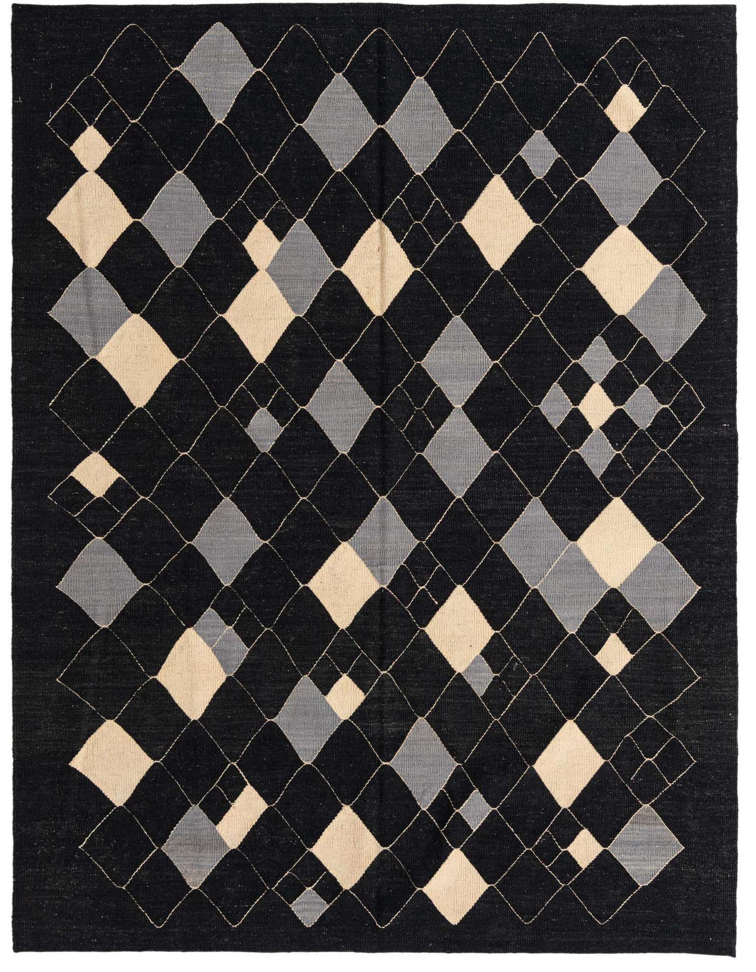 Primary image  6' 1 x 7' 9  Hand Woven Kilim Modern Wool Rug