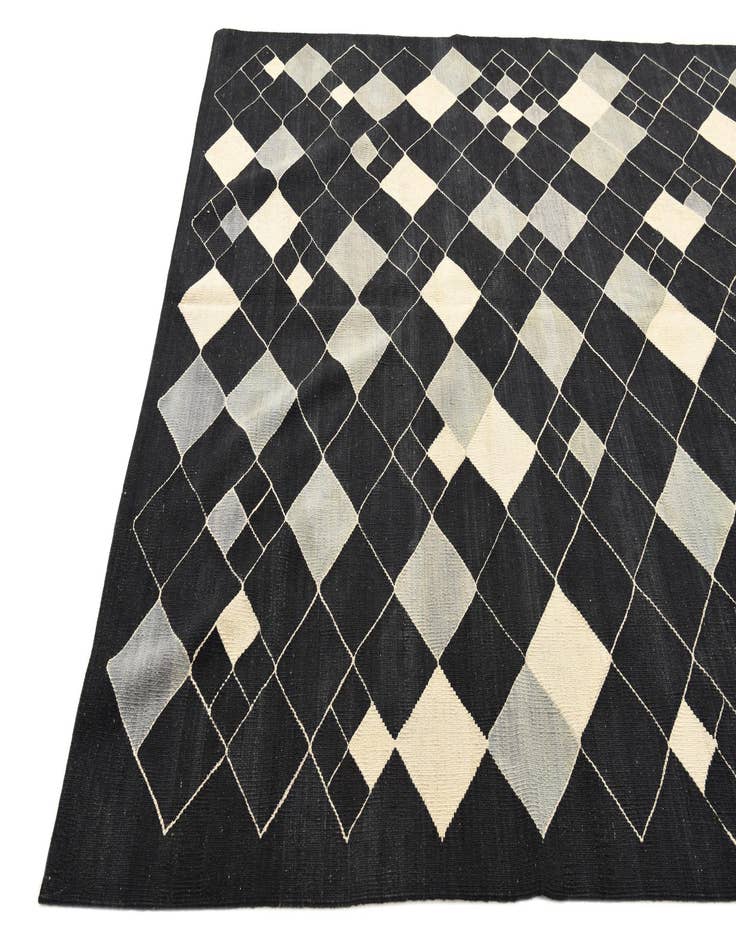 Detail image of  6' 10 x 9' 7  Hand Woven Kilim Modern Wool Rug