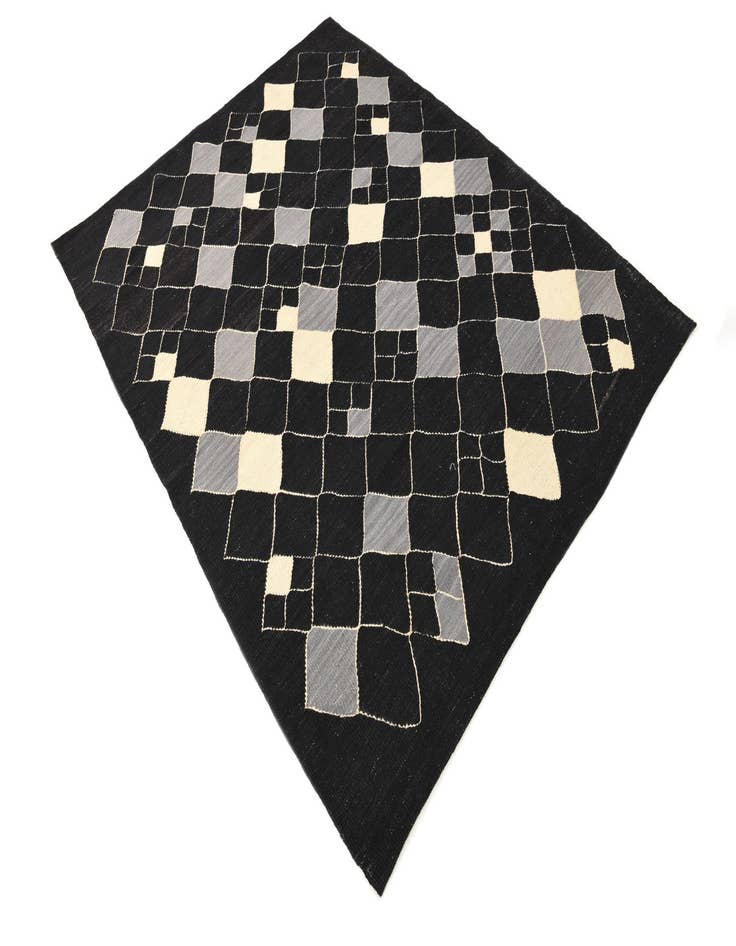 Detail image of  5' x 6' 6  Hand Woven Kilim Modern Wool Rug