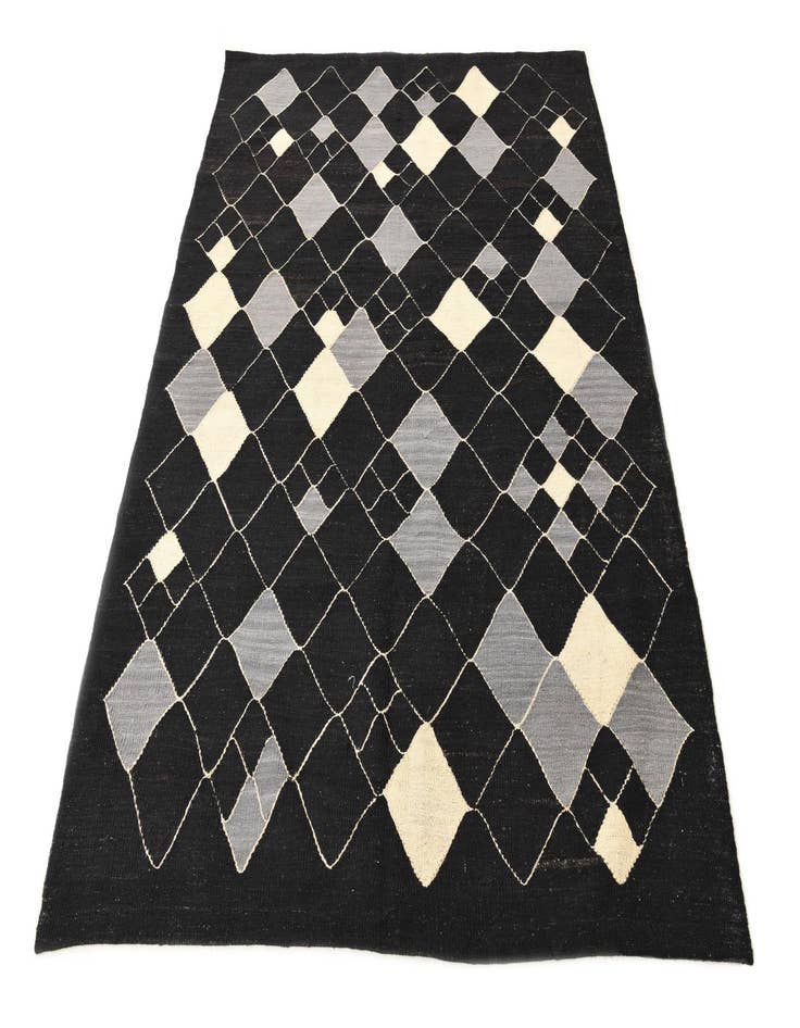 Detail image of  5' x 6' 6  Hand Woven Kilim Modern Wool Rug