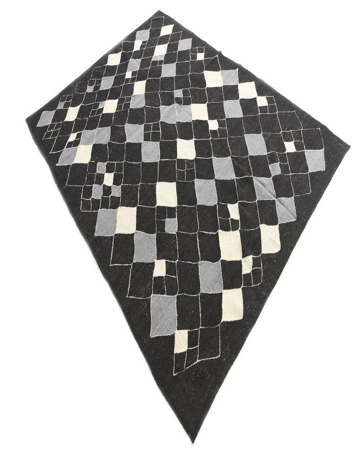 Detail image of  6' x 7' 10  Hand Woven Kilim Modern Wool Rug