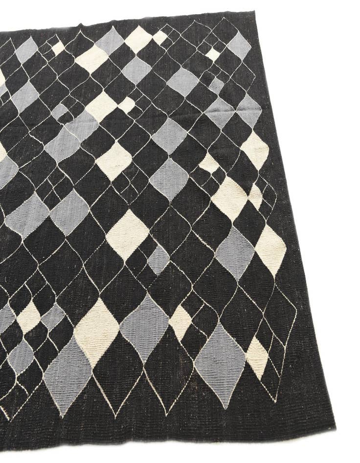 Detail image of  6' x 7' 10  Hand Woven Kilim Modern Wool Rug