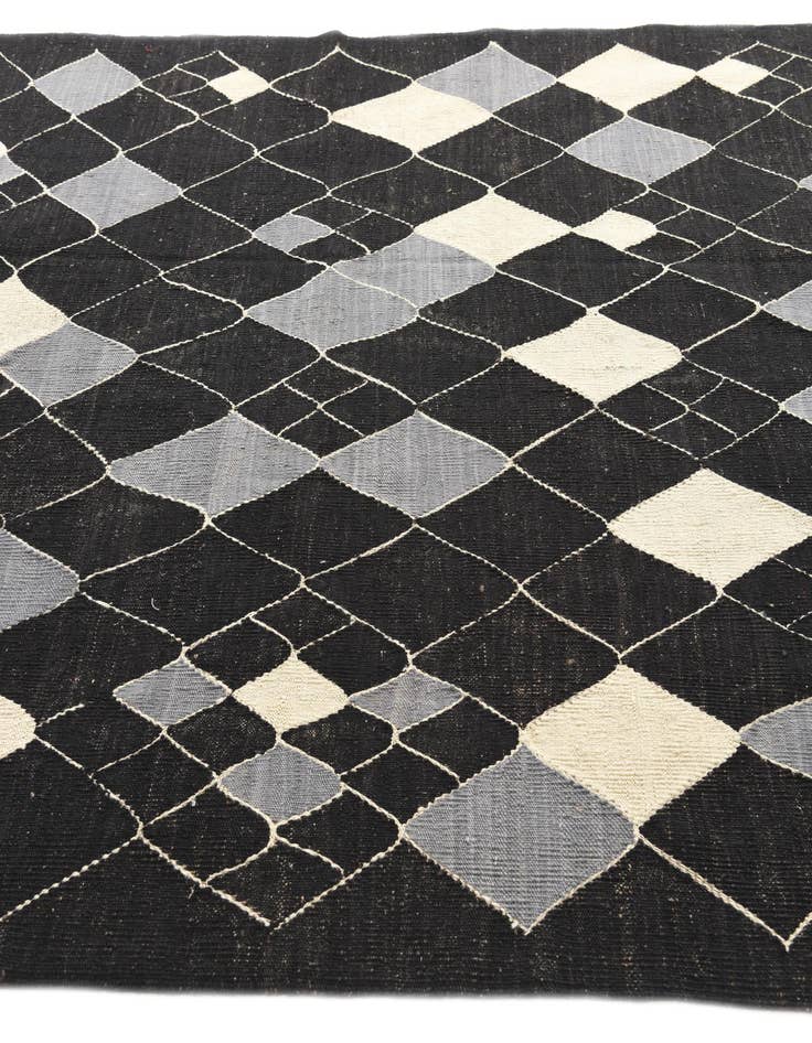 Detail image of  6' x 7' 10  Hand Woven Kilim Modern Wool Rug