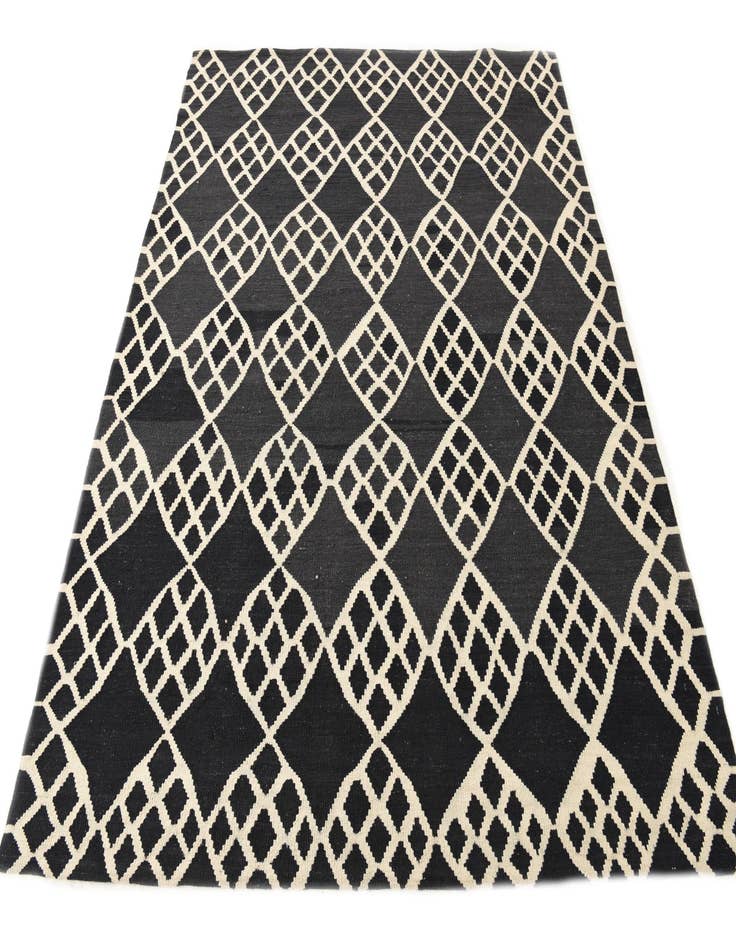 Detail image of  6' 3 x 8' 4  Hand Woven Kilim Modern Wool Rug