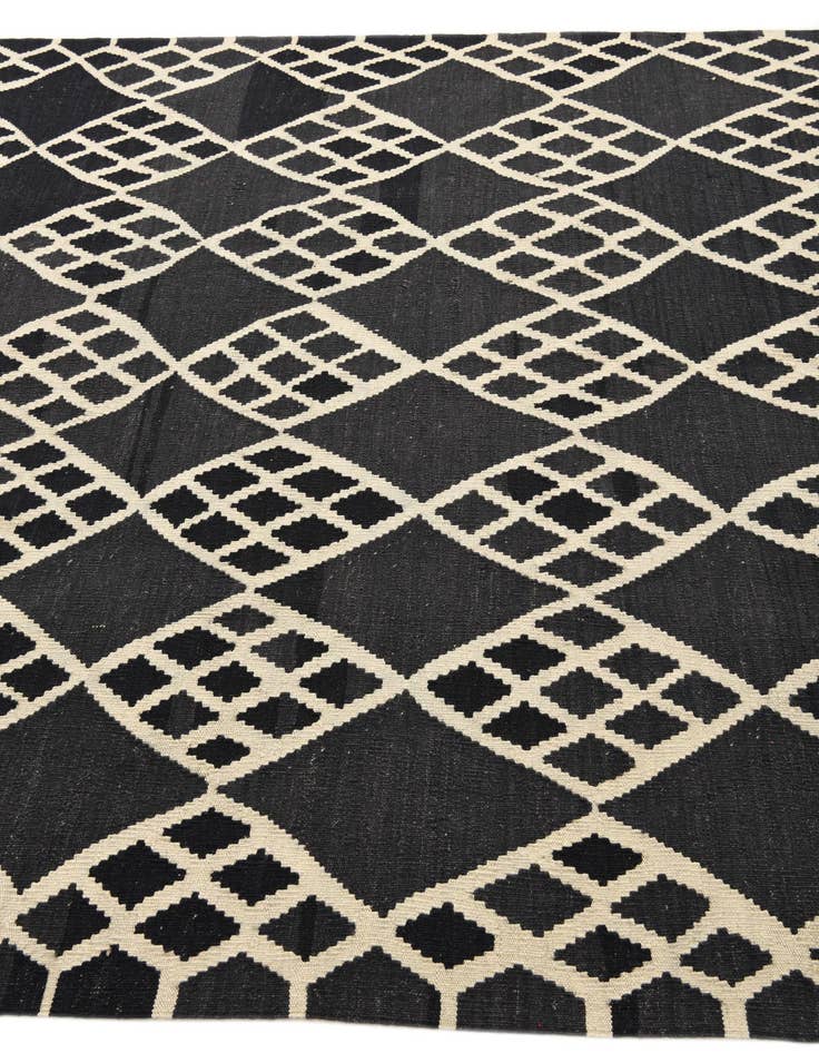 Detail image of  6' 3 x 8' 4  Hand Woven Kilim Modern Wool Rug