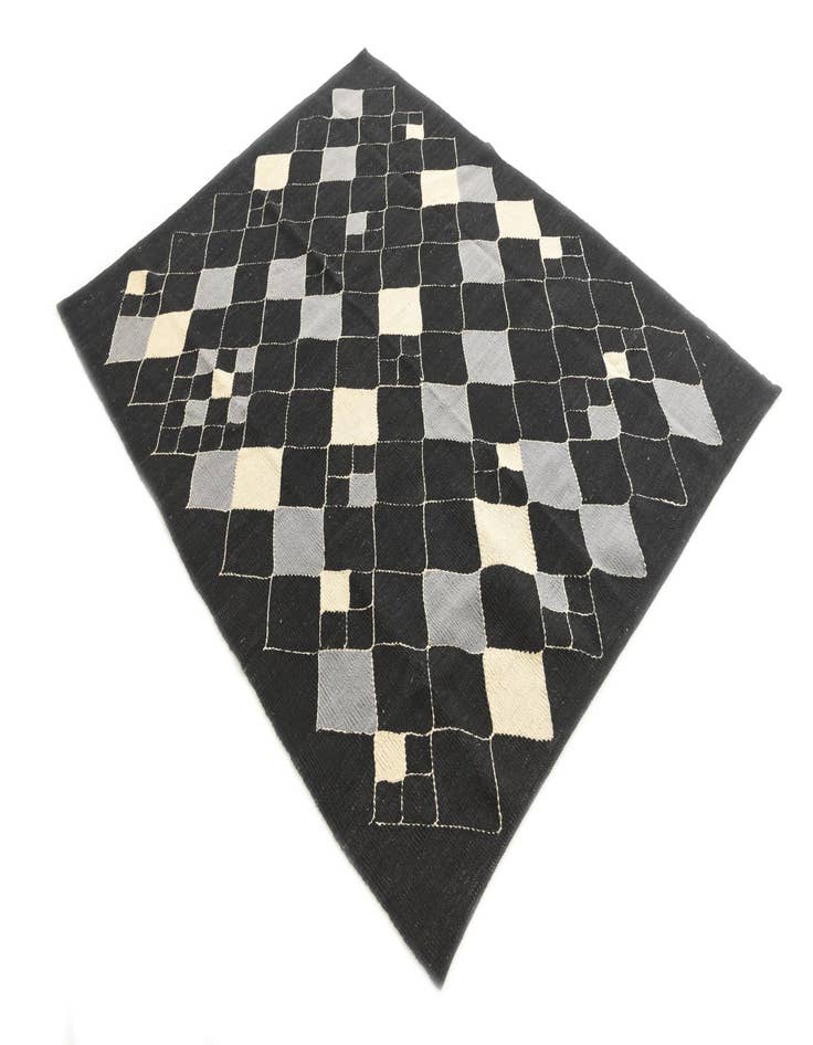 Detail image of  5' 1 x 6' 7  Hand Woven Kilim Modern Wool Rug