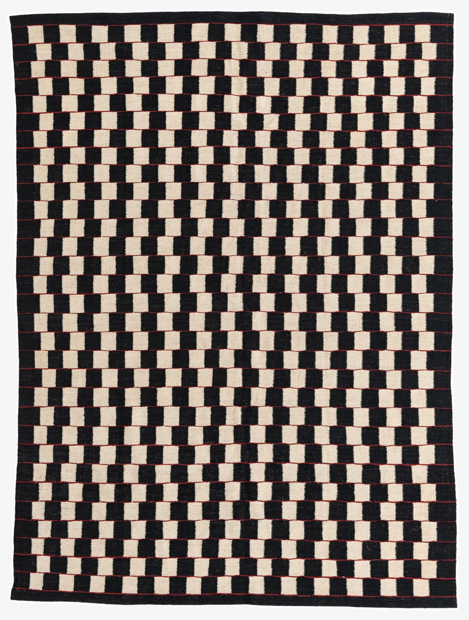  5' 9 x 7' 9  Hand Woven Kilim Modern Wool Rug