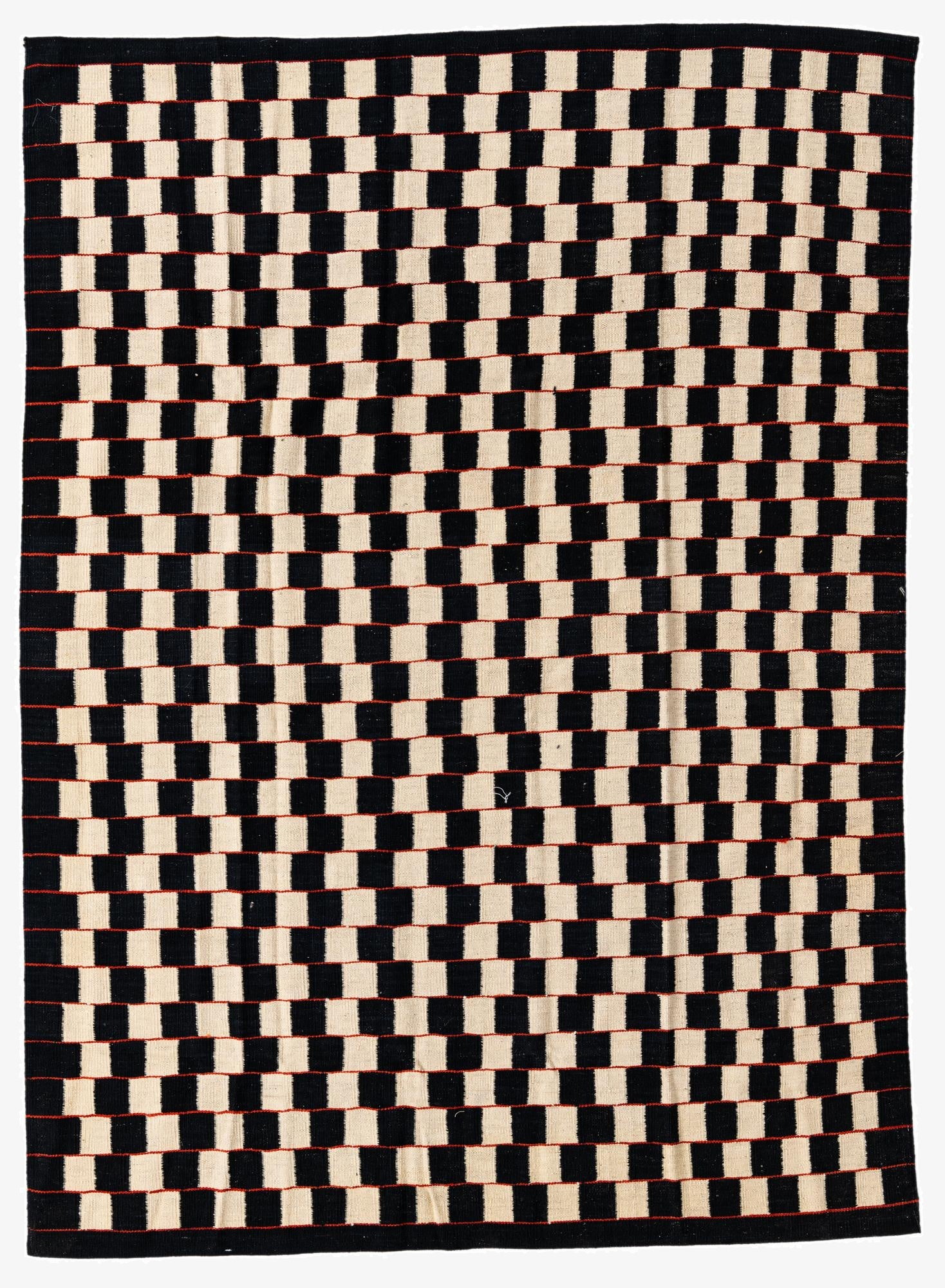  5' 7 x 7' 8  Hand Woven Kilim Modern Wool Rug