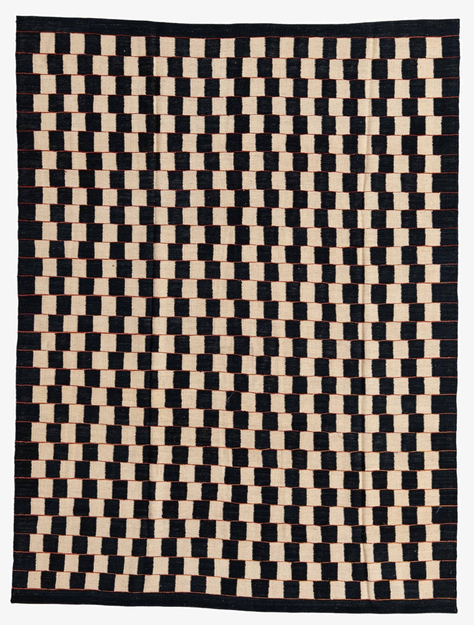  5' 8 x 7' 7  Hand Woven Kilim Modern Wool Rug