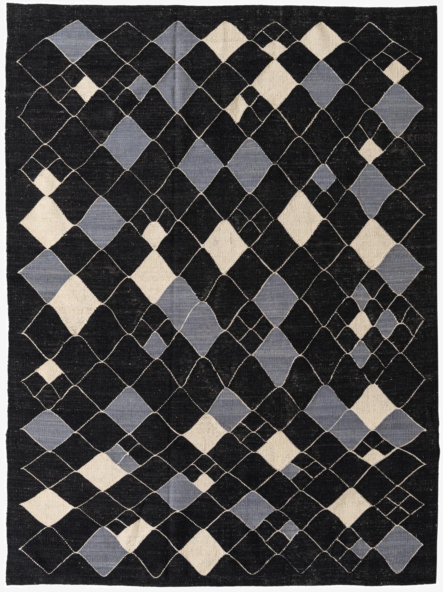  6' x 7' 10  Hand Woven Kilim Modern Wool Rug