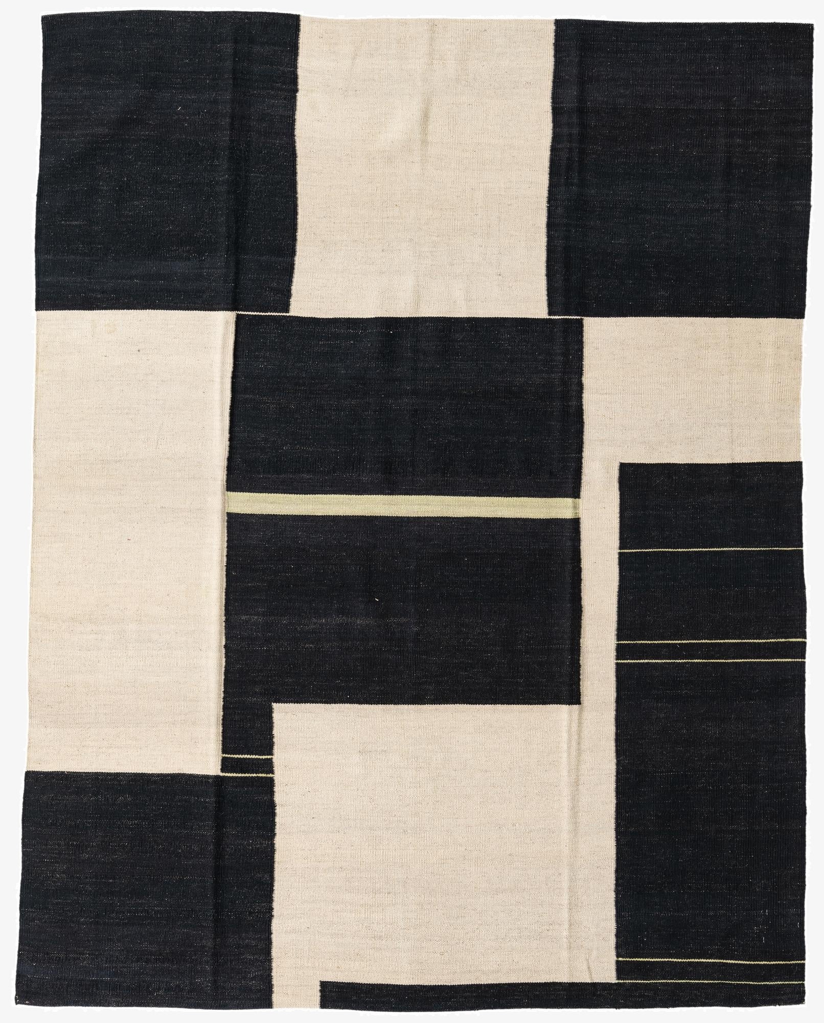  6' x 7' 7  Hand Woven Kilim Modern Wool Rug