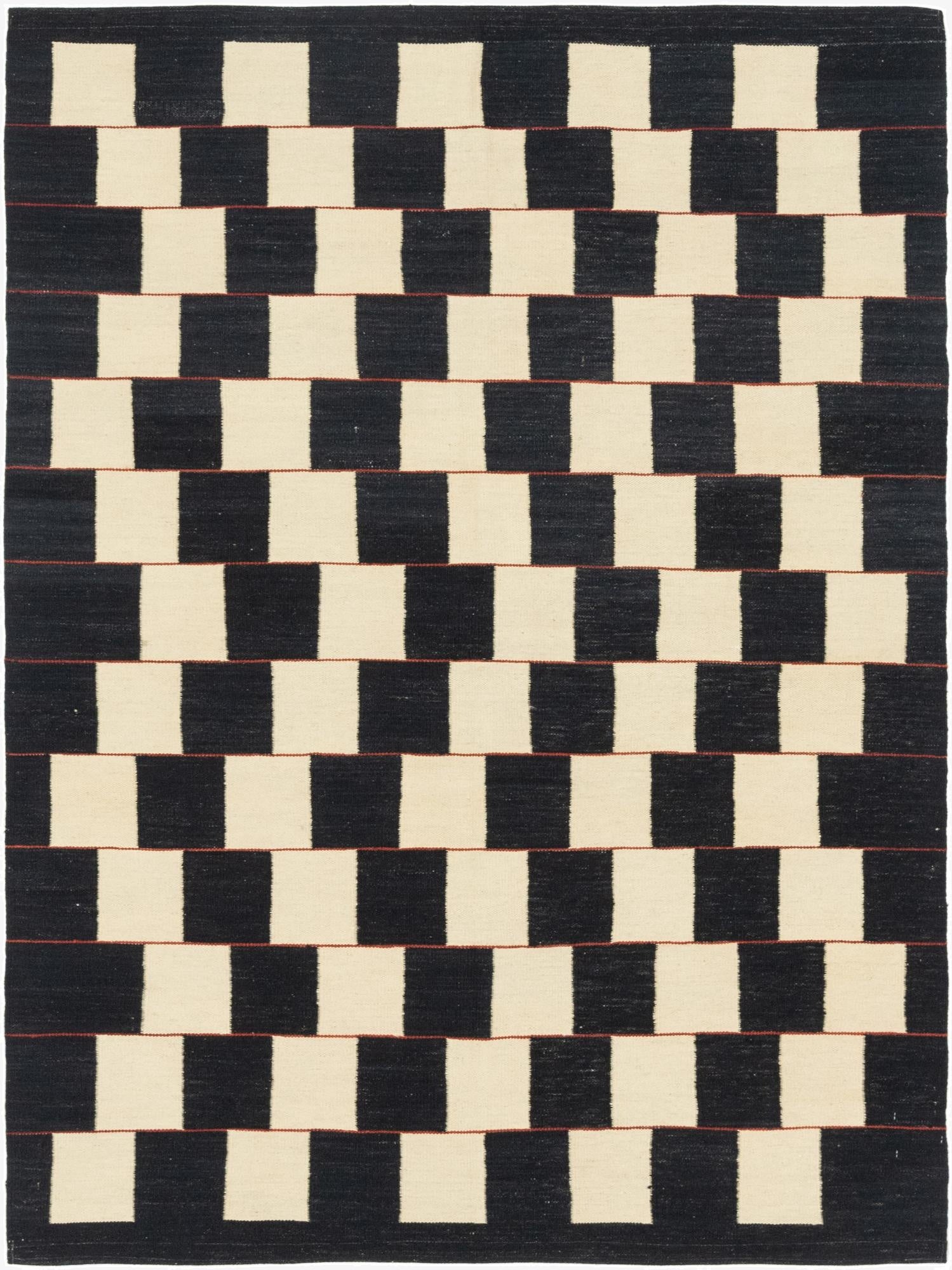  5' x 6' 10  Hand Woven Kilim Modern Wool Rug