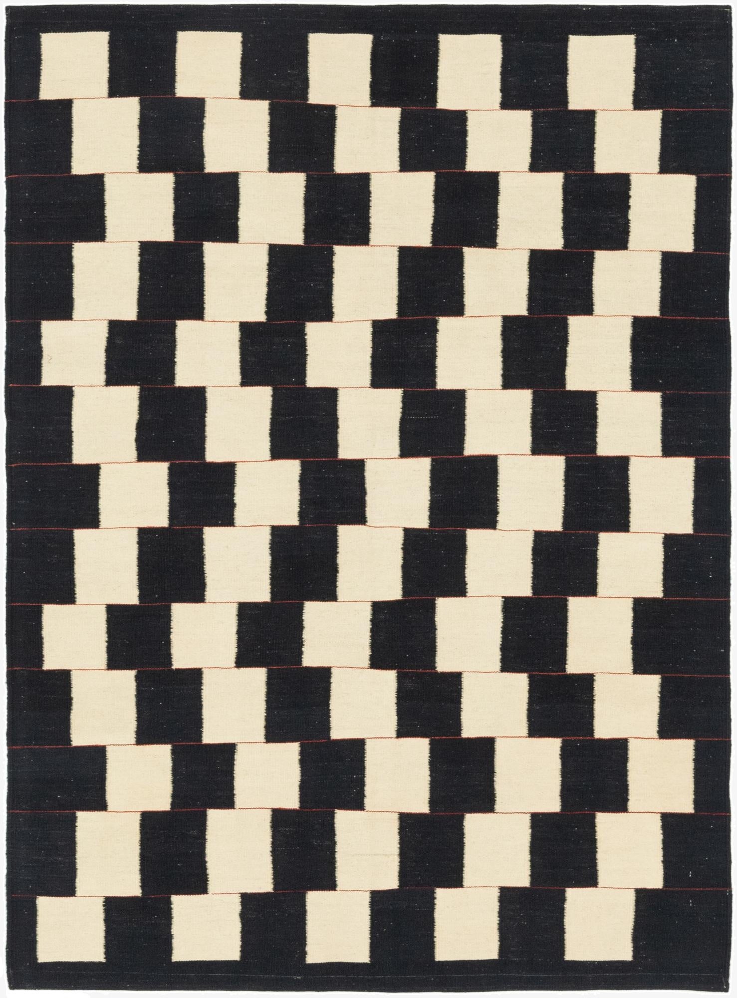  5' x 6' 9  Hand Woven Kilim Modern Wool Rug