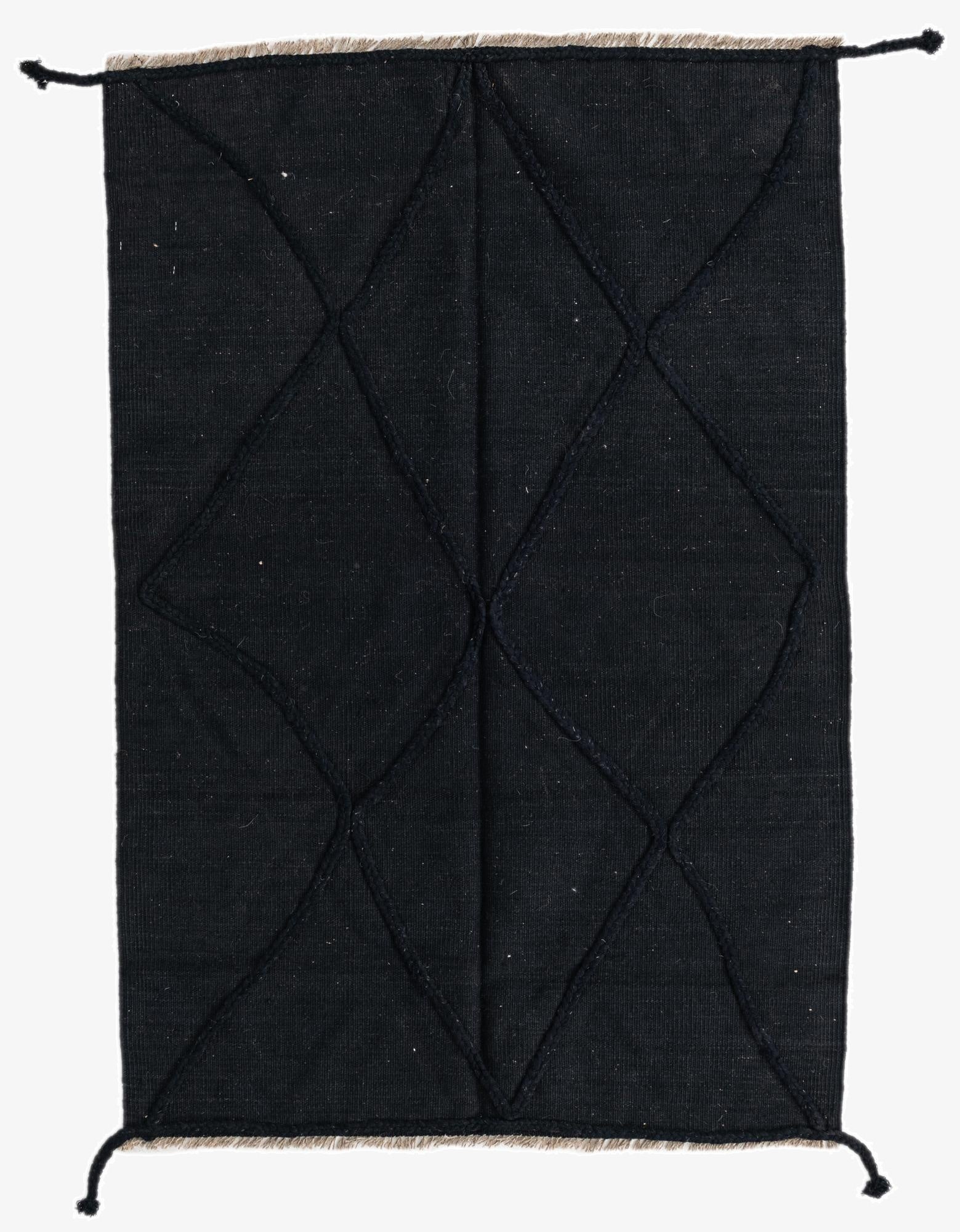  3' 5 x 5'  Hand Woven Kilim Modern Wool Rug