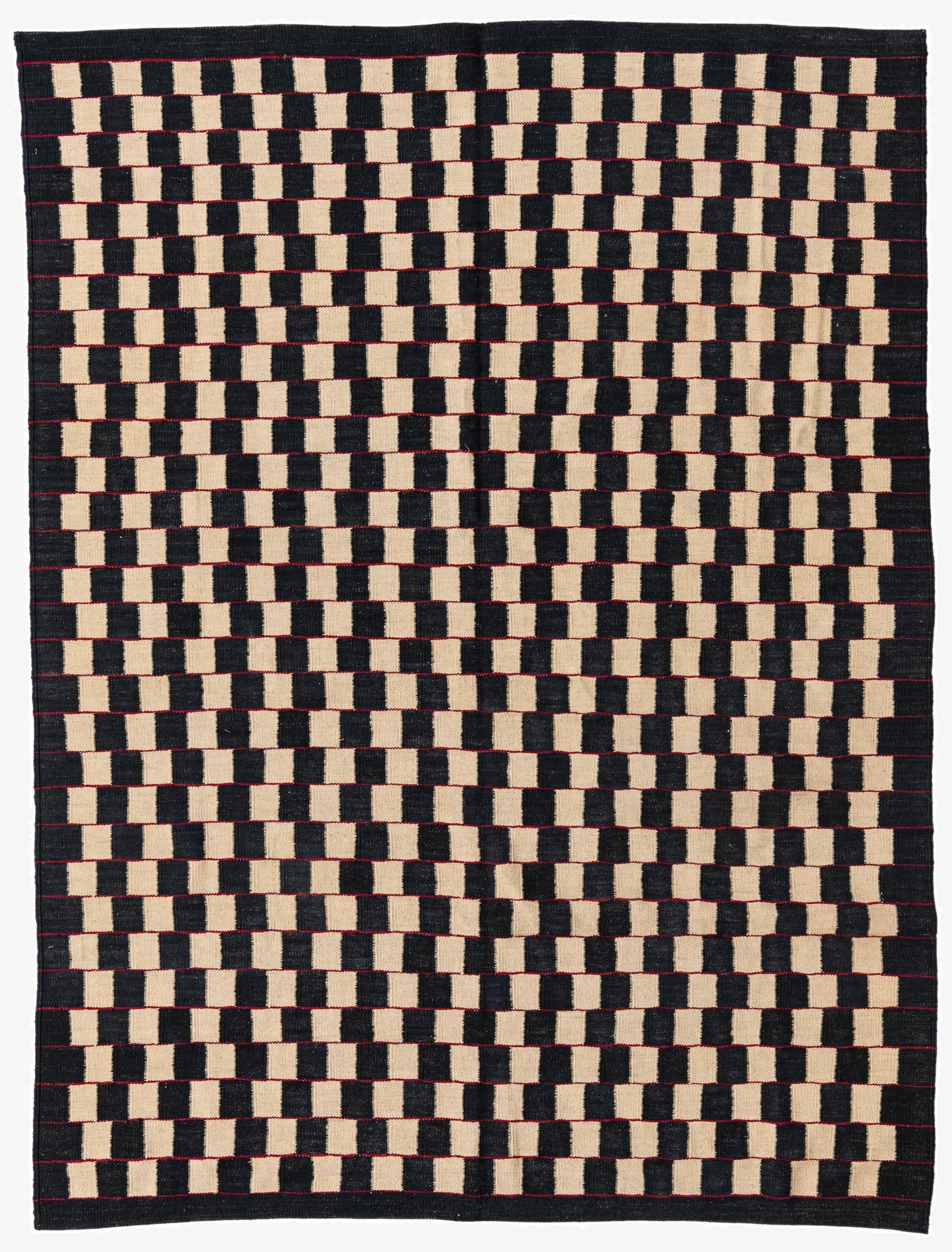  5' 8 x 7' 7  Hand Woven Kilim Modern Wool Rug