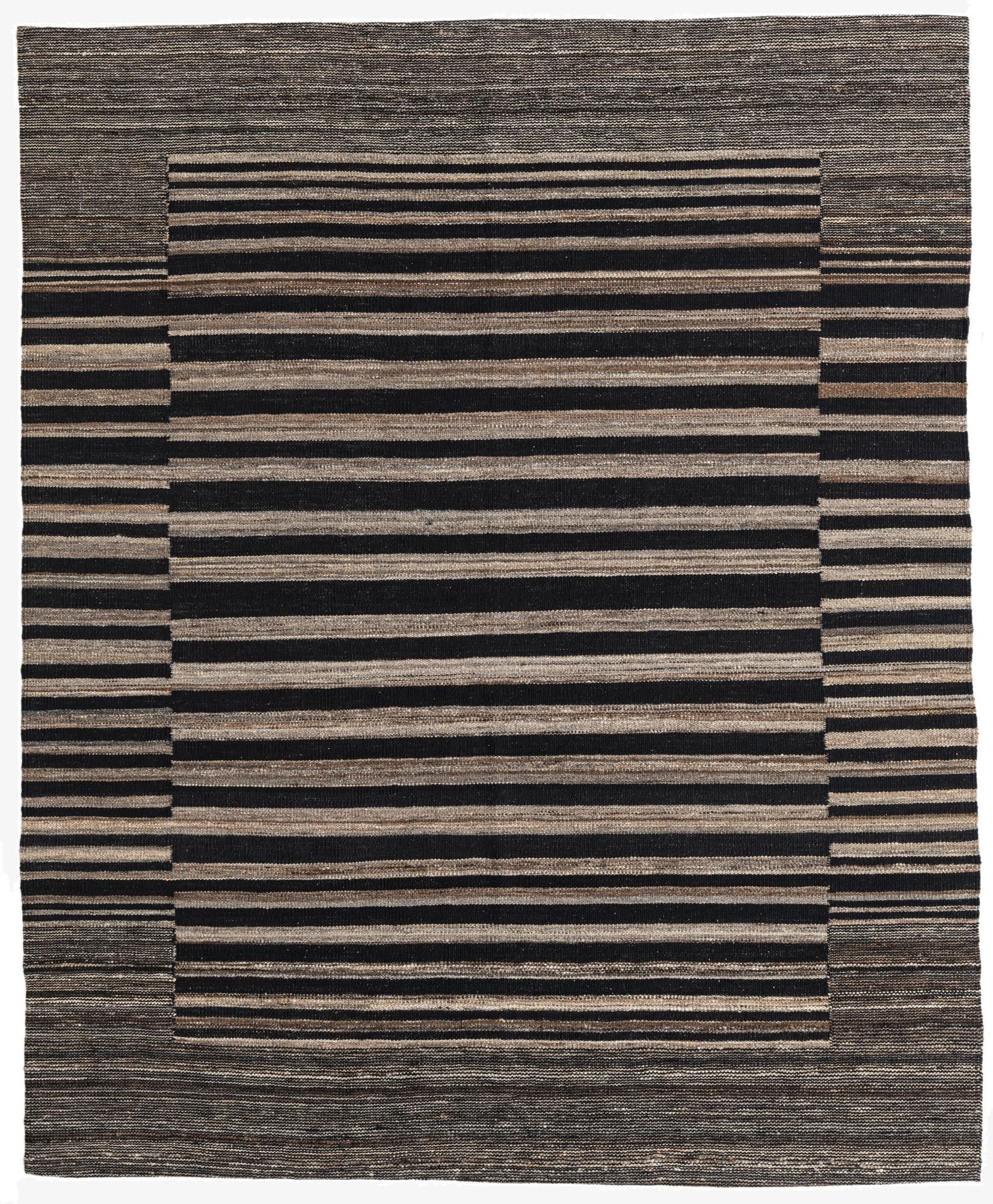  5' 2 x 6' 3  Hand Woven Kilim Modern Wool Rug