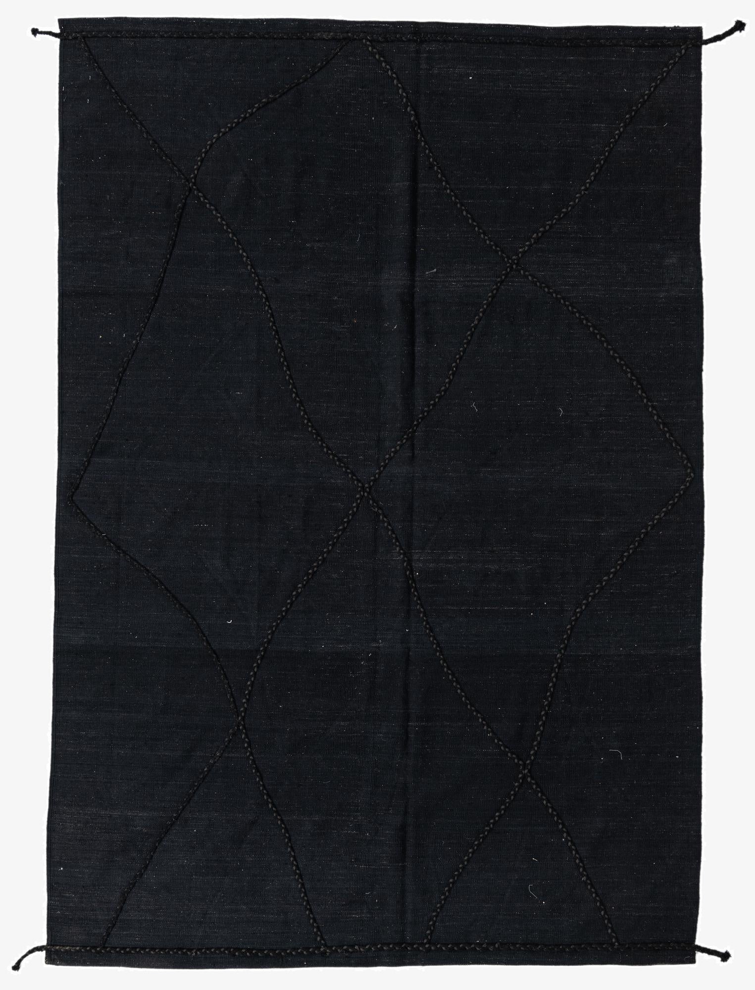  6' 8 x 9' 10  Hand Woven Kilim Modern Wool Rug