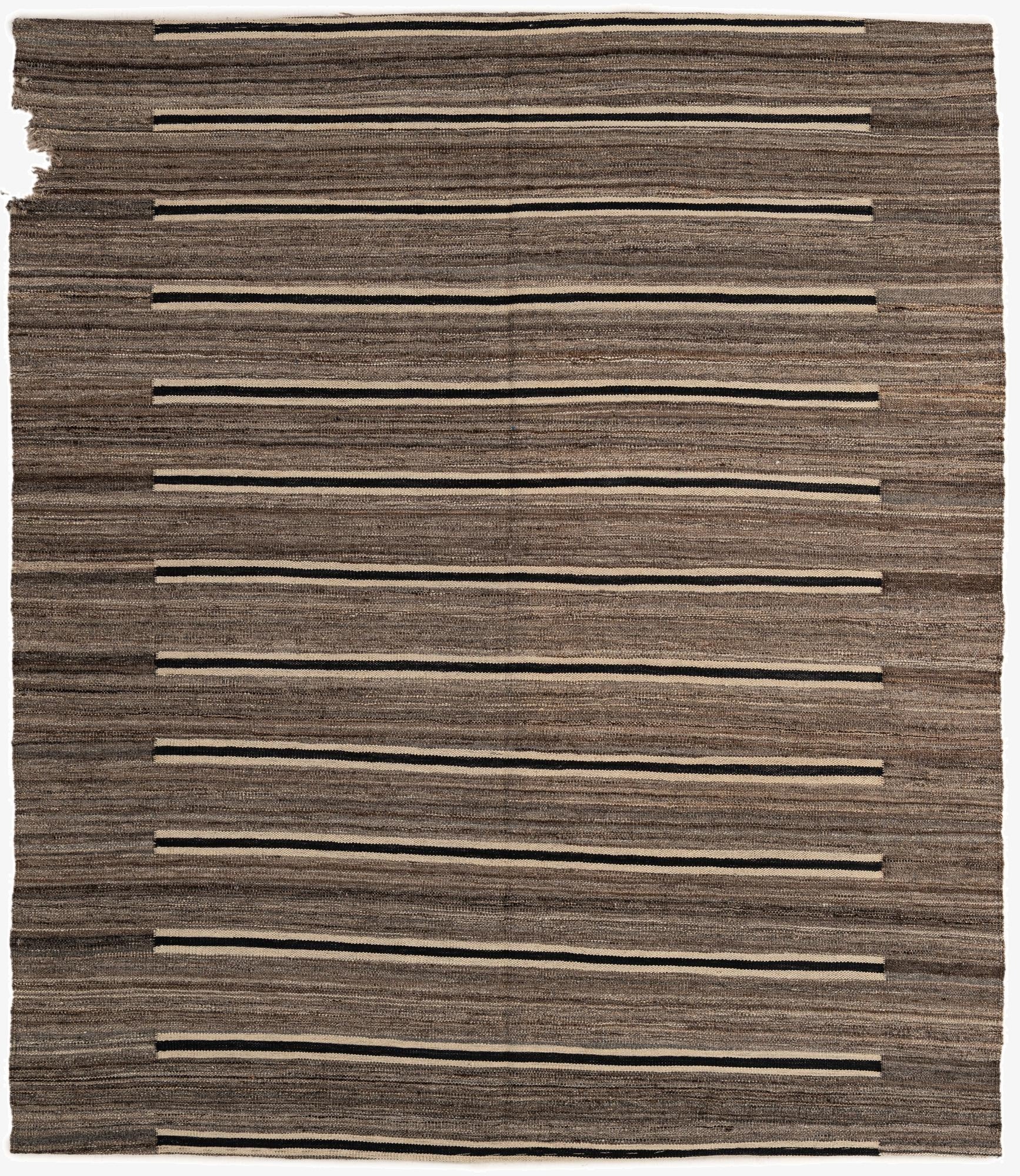  5' 6 x 6' 3  Hand Woven Kilim Modern Wool Rug