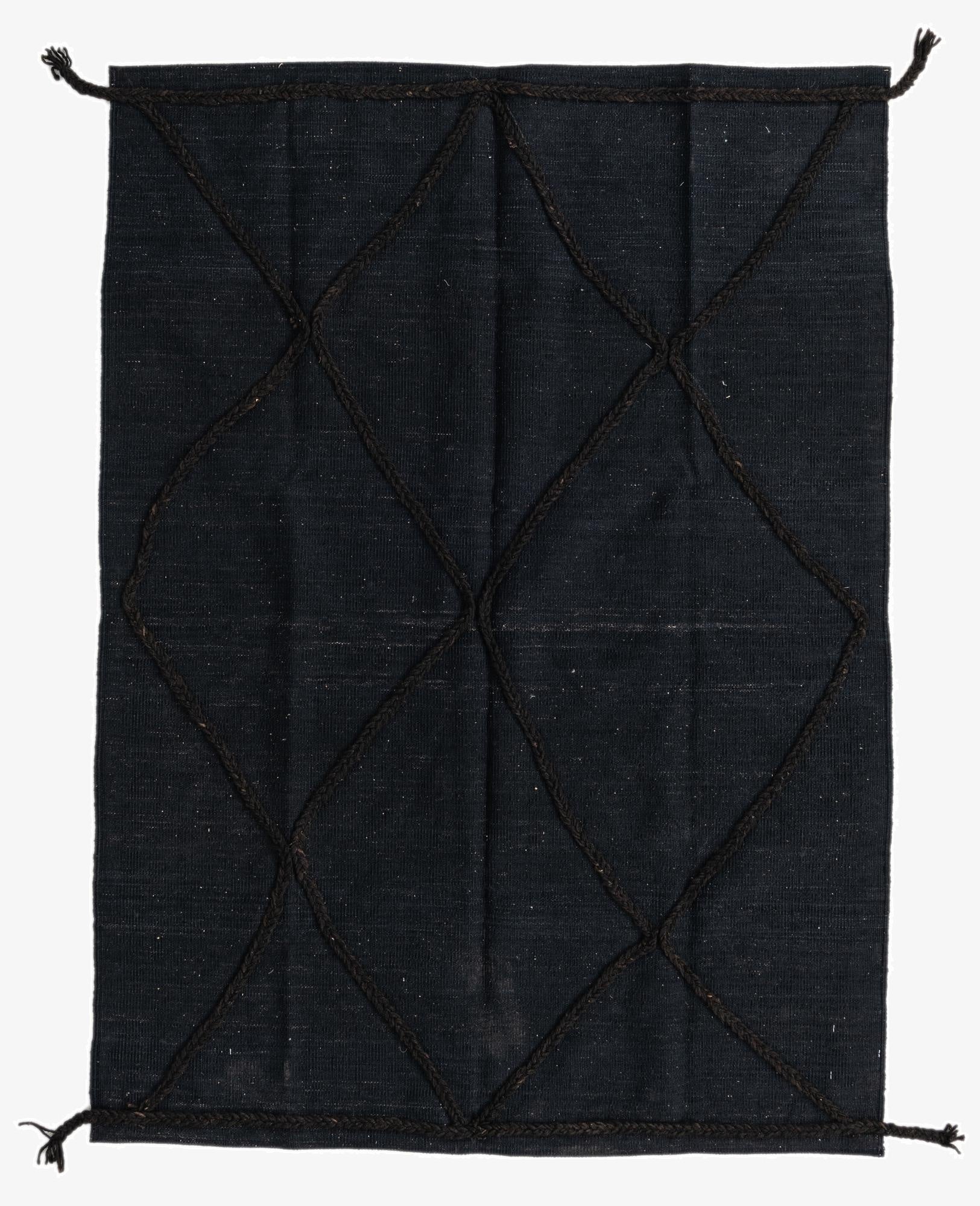  4' 4 x 6'  Hand Woven Kilim Modern Wool Rug