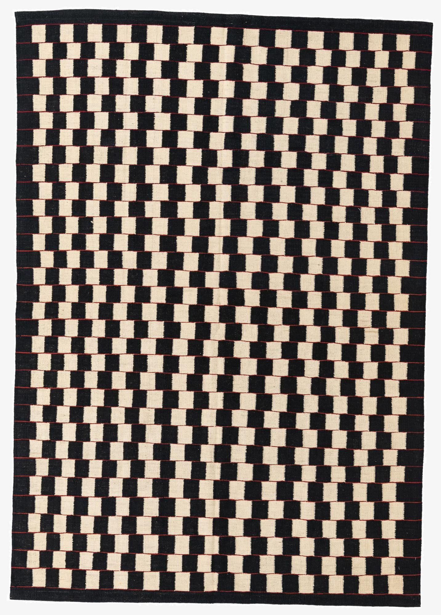  5' 7 x 8'  Hand Woven Kilim Modern Wool Rug
