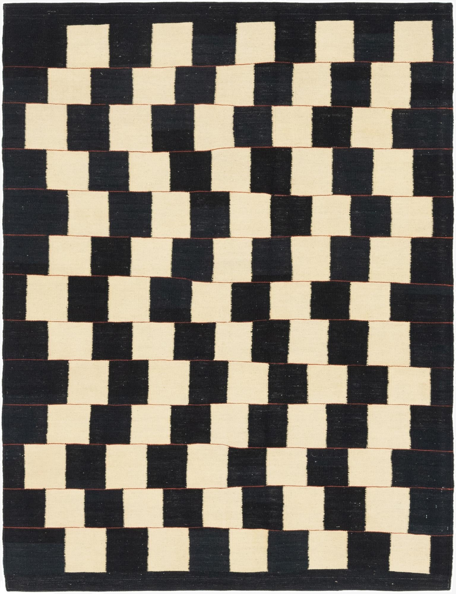  5' 3 x 6' 9  Hand Woven Kilim Modern Wool Rug
