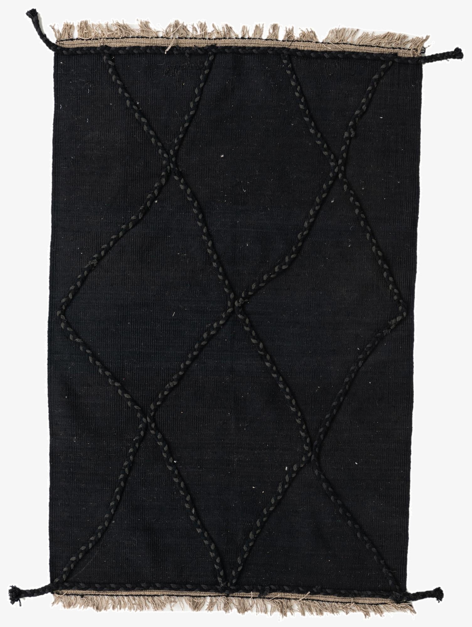  3' 6 x 5' 4  Hand Woven Kilim Modern Wool Rug