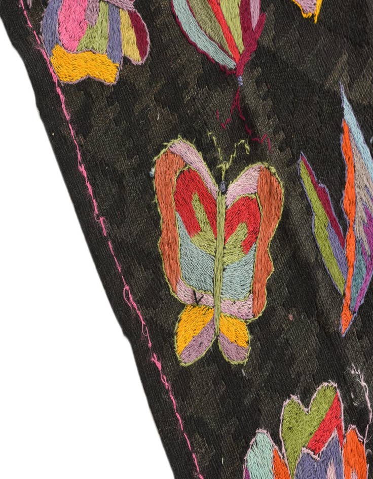 Detail image of  4' x 5' 3  Hand Woven Kilim Suzani Wool Rug