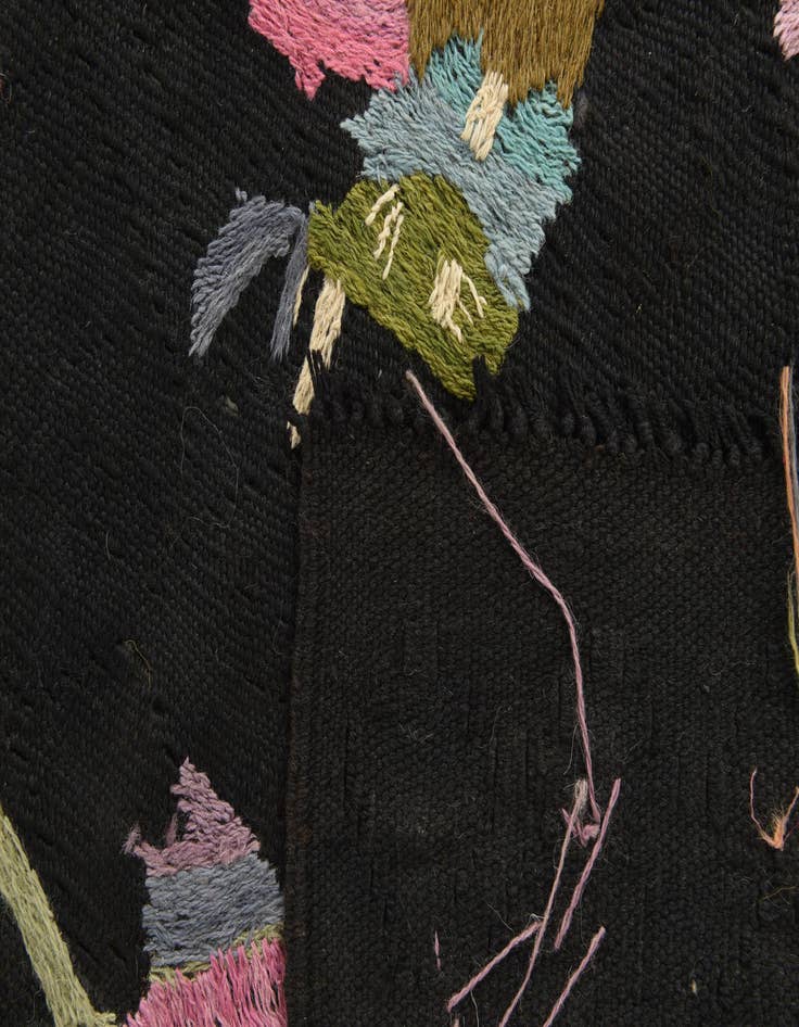 Detail image of  6' 7 x 9' 2  Hand Woven Kilim Suzani Wool Rug