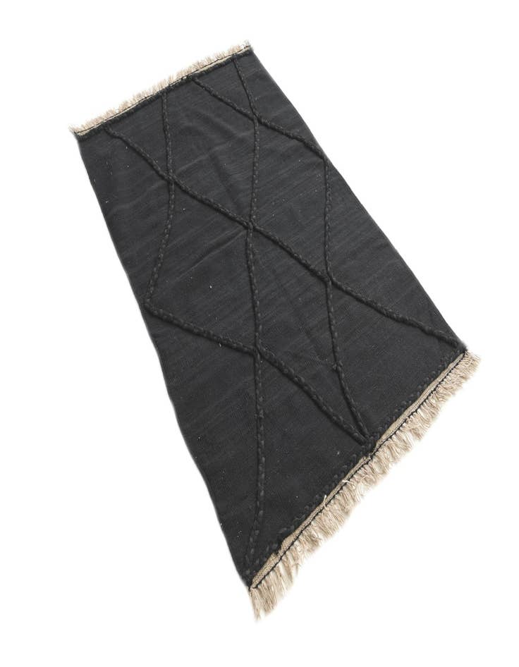 Detail image of  3' 5 x 5' 3  Hand Woven Kilim Suzani Wool Rug