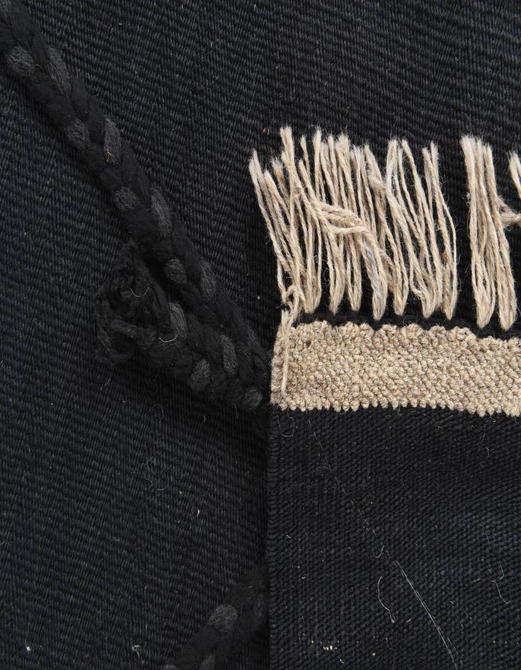 Detail image of  3' 5 x 5' 3  Hand Woven Kilim Suzani Wool Rug