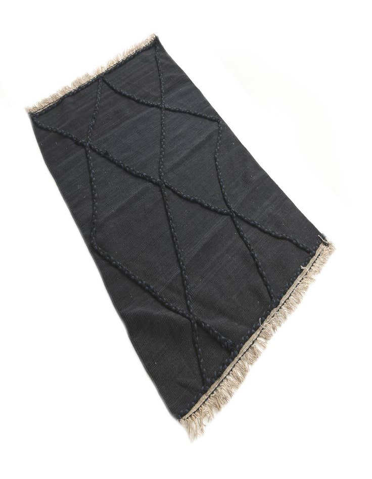 Detail image of  3' 5 x 5' 4  Hand Woven Kilim Suzani Wool Rug