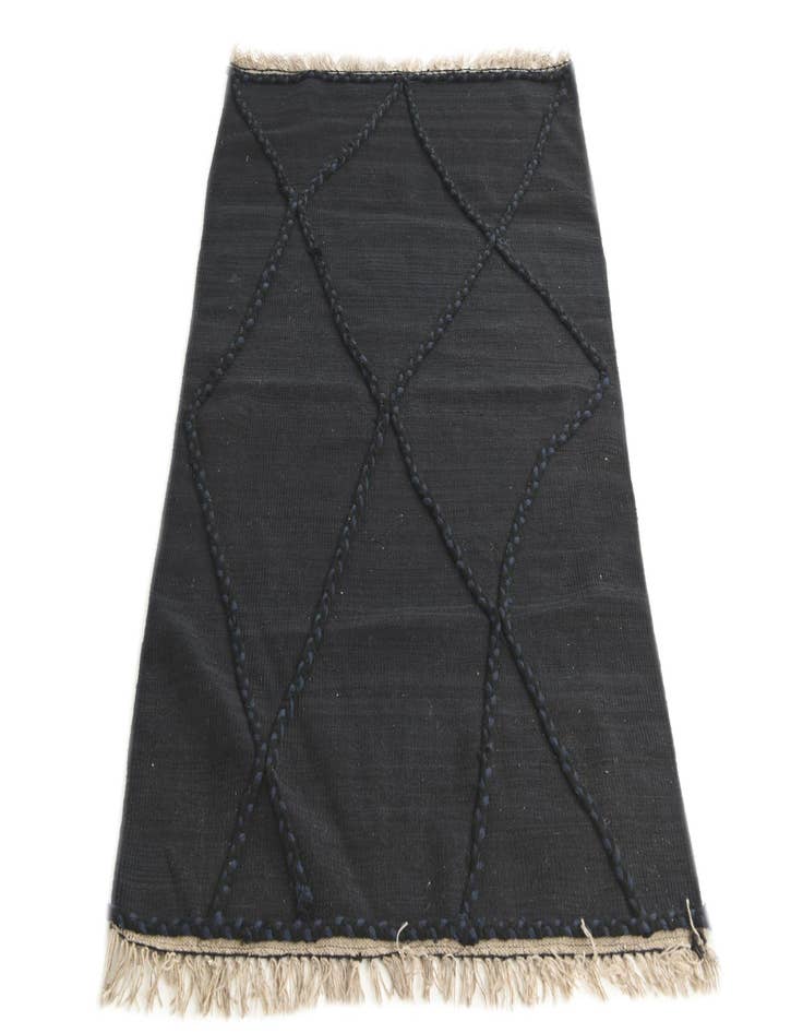 Detail image of  3' 5 x 5' 4  Hand Woven Kilim Suzani Wool Rug