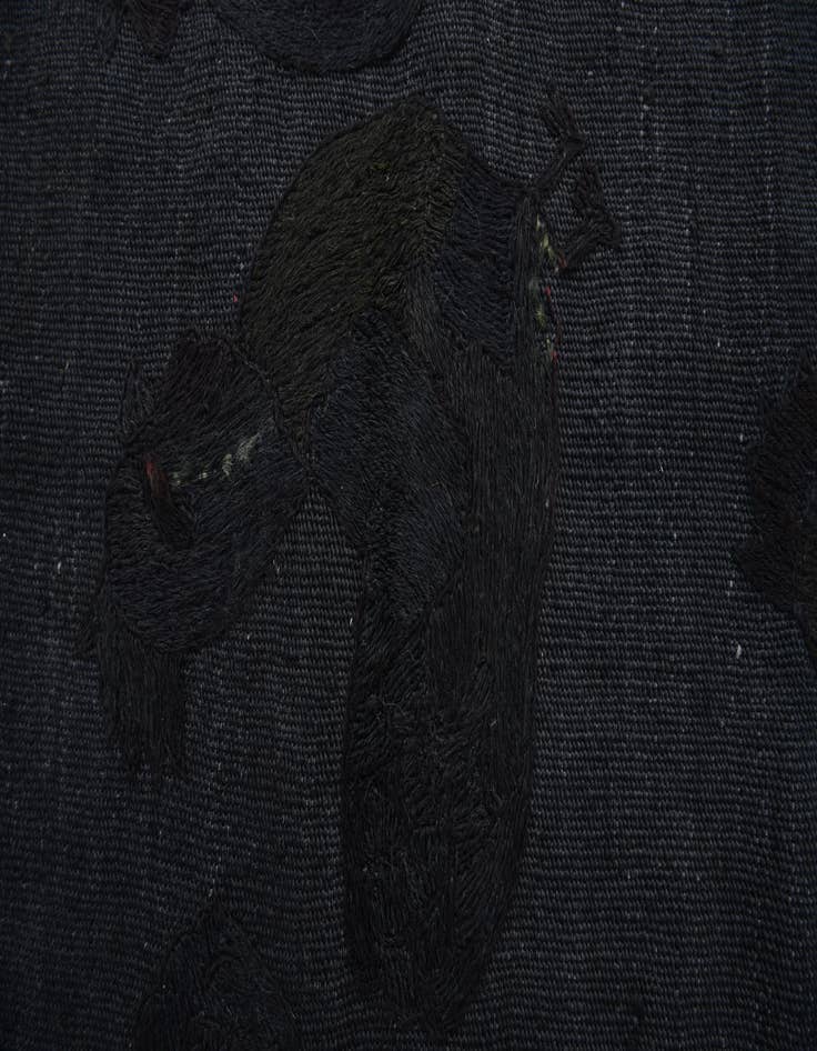 Detail image of  4' 2 x 5' 8  Hand Woven Kilim Suzani Wool Rug