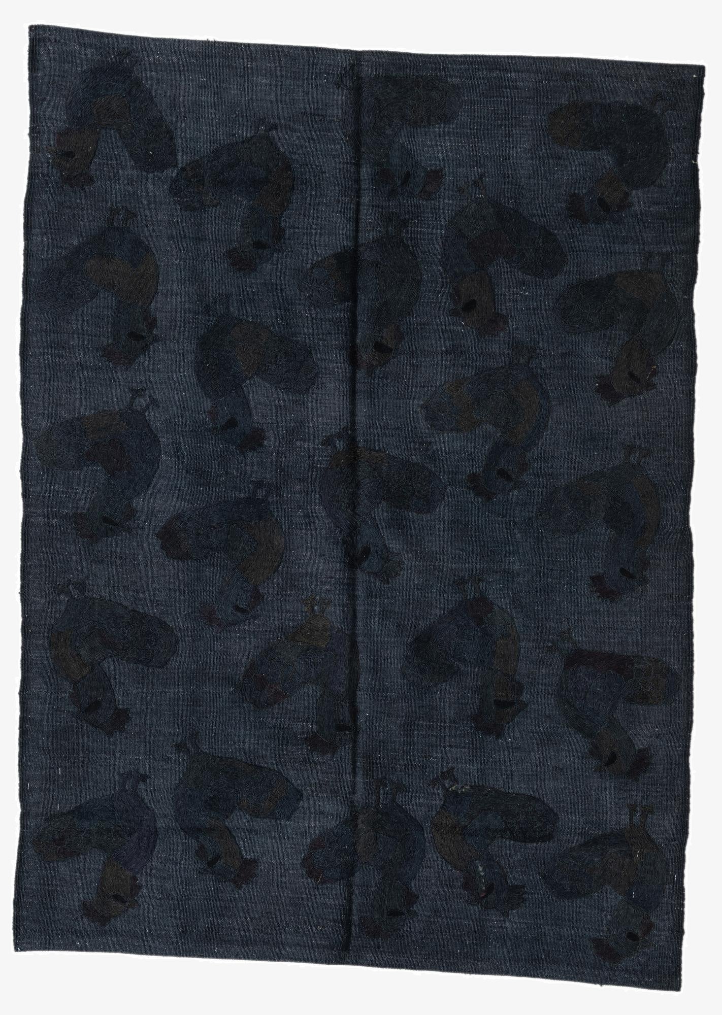  4' 2 x 5' 8  Hand Woven Kilim Suzani Wool Rug