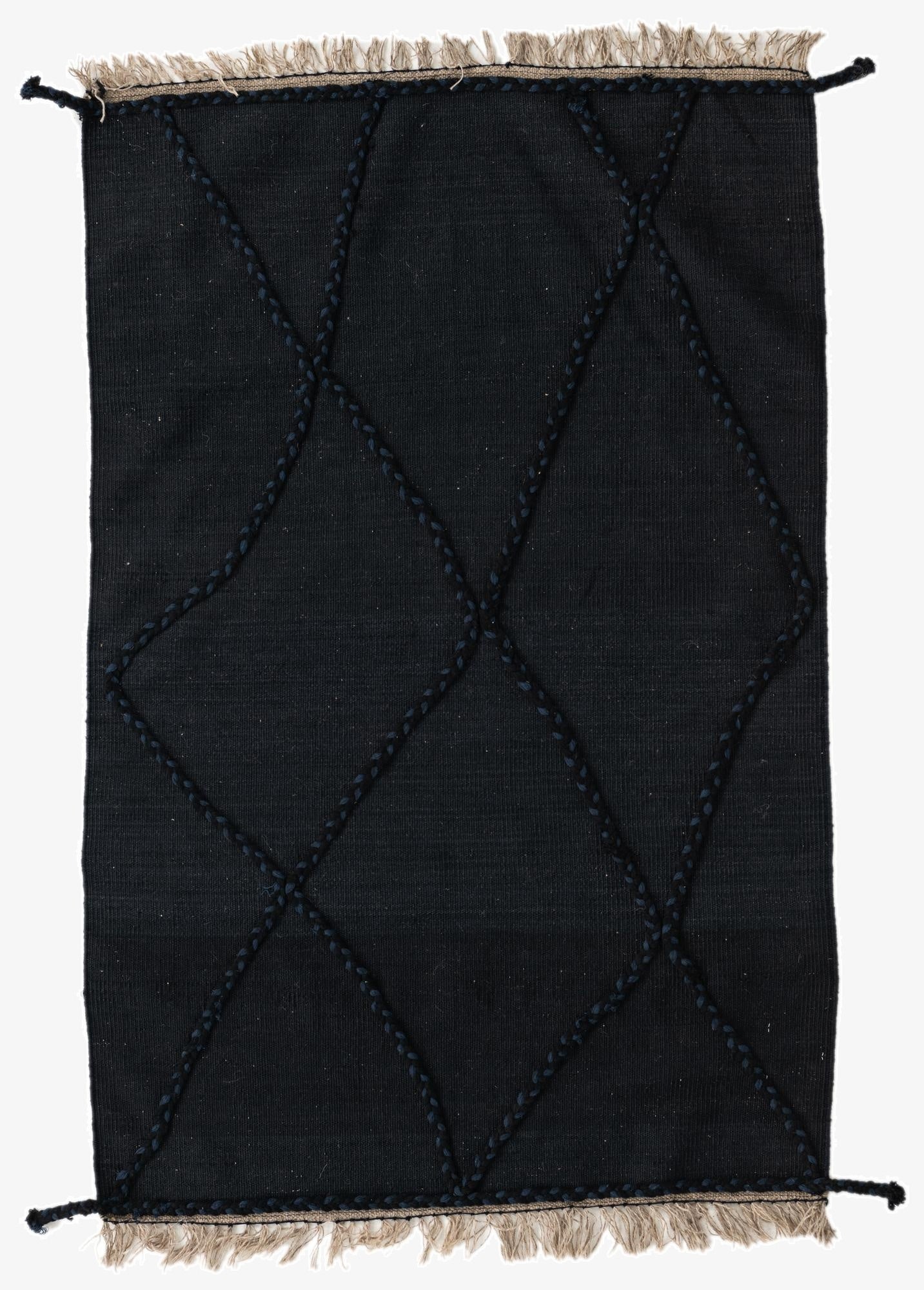  3' 5 x 5' 4  Hand Woven Kilim Suzani Wool Rug