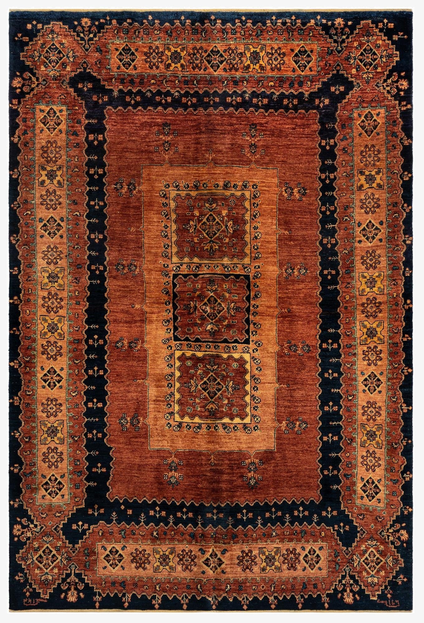  5' 4 x 8' Luribaft Wool Rug