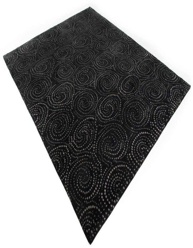 Detail image of  8' 1 x 9' 8  Hand Knotted Modern Manshu Wool Rug