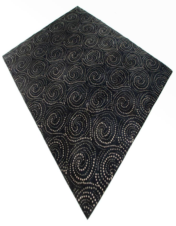 Detail image of  7' 11 x 9' 11 Modern Manshu Wool Rug
