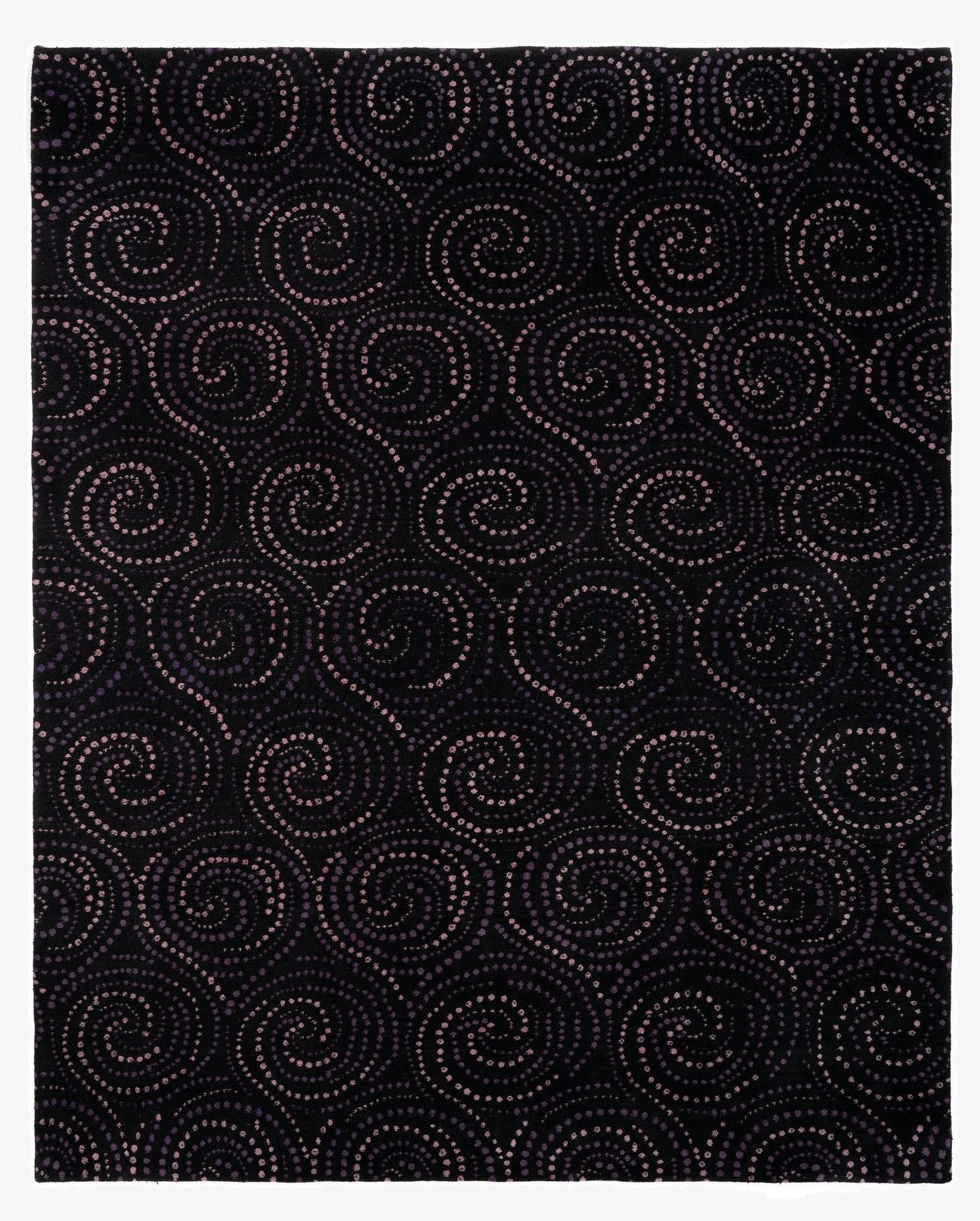  7' 11 x 9' 9  Hand Knotted Modern Manshu Wool Rug