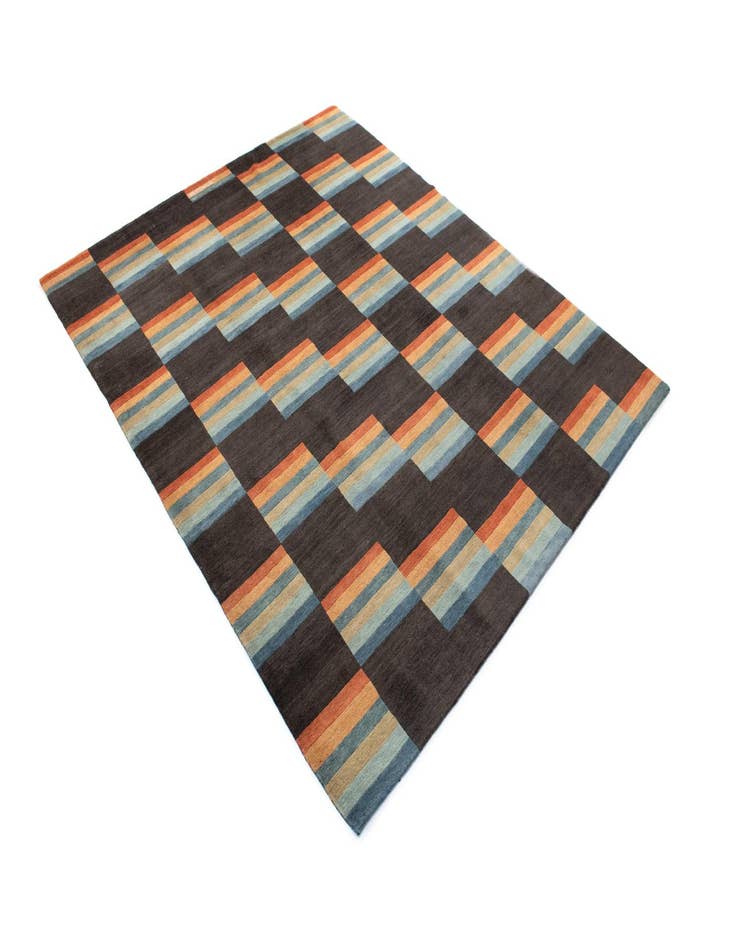 Detail image of 6' 8 x 8' 2 Hand Knotted Modern Roots Rug