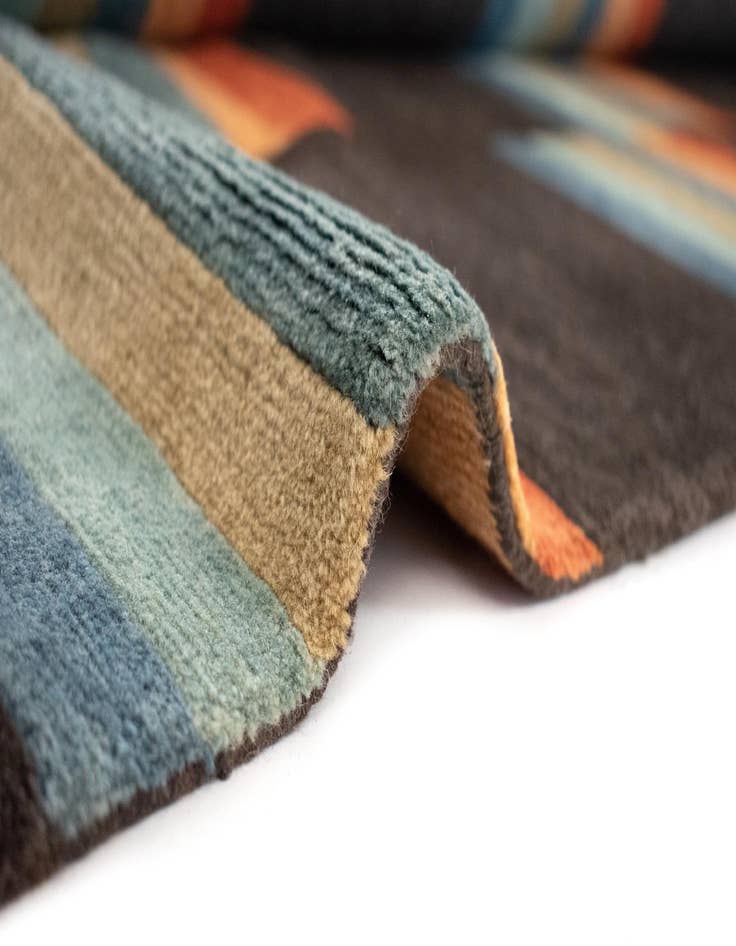 Detail image of 6' 8 x 8' 2 Hand Knotted Modern Roots Rug