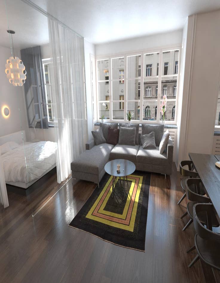 Detail image of  5' 2 x 8' 3  Hand Knotted Modern Ziegler Rug