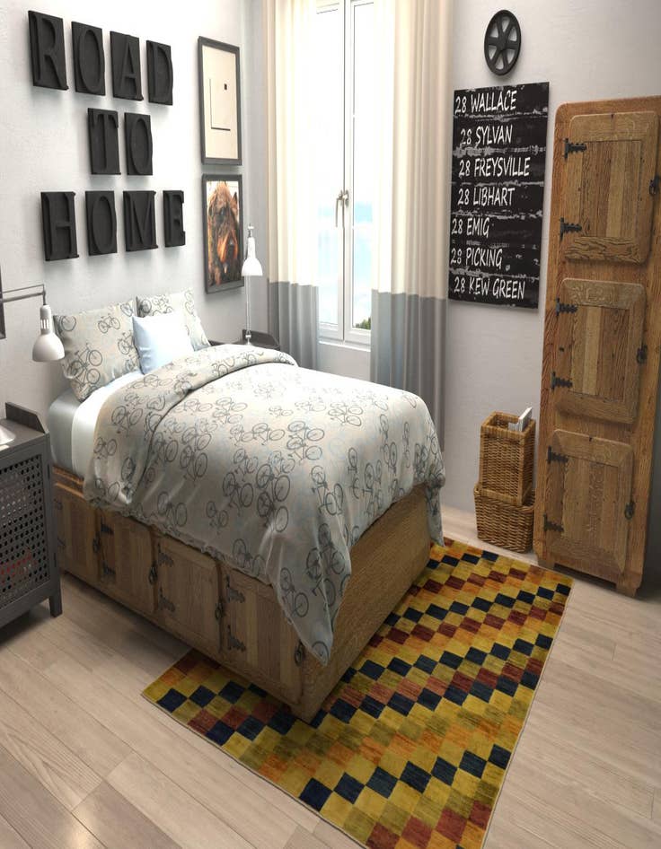 Detail image of  5' x 6' 3  Hand Knotted Modern Ziegler Rug