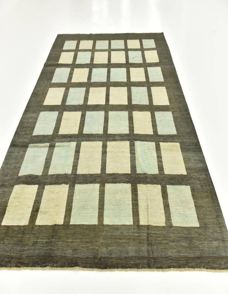 Detail image of  8' 9 x 9' 6  Hand Knotted Modern Ziegler Rug