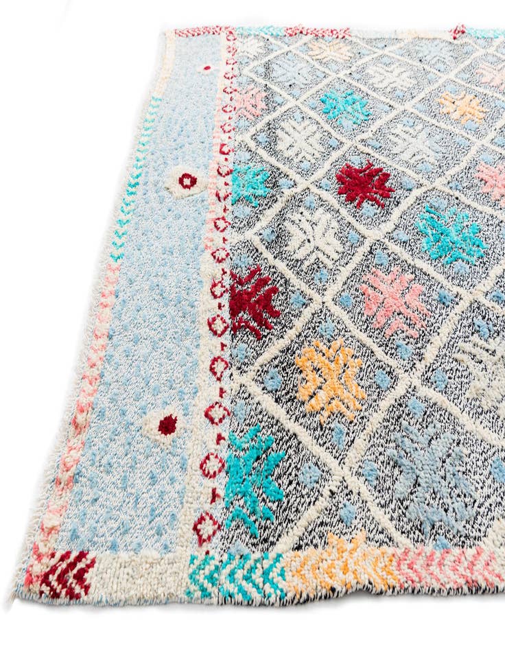 Detail image of  5' 7 x 8'  Hand Knotted Modern Ziegler Wool Rug